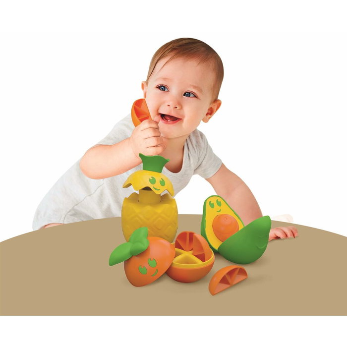 Clementoni Mes fruits à assembler avec 3 niveaux de difficulté, panier de fruits éducatif