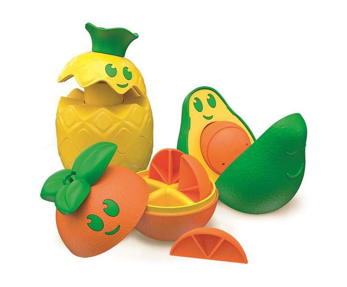 Clementoni Mes fruits à assembler avec 3 niveaux de difficulté, panier de fruits éducatif
