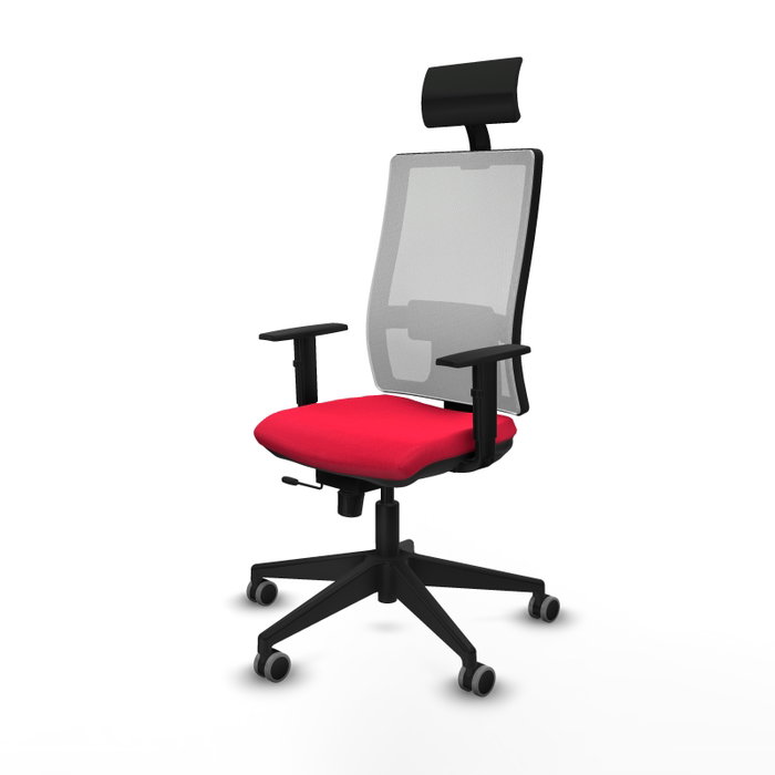 Piqueras y Crespo Chaise de Bureau Horna avec Appui-tête, Rouge et Blanc