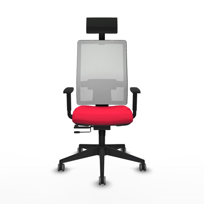 Piqueras y Crespo Chaise de Bureau Horna avec Appui-tête, Rouge et Blanc