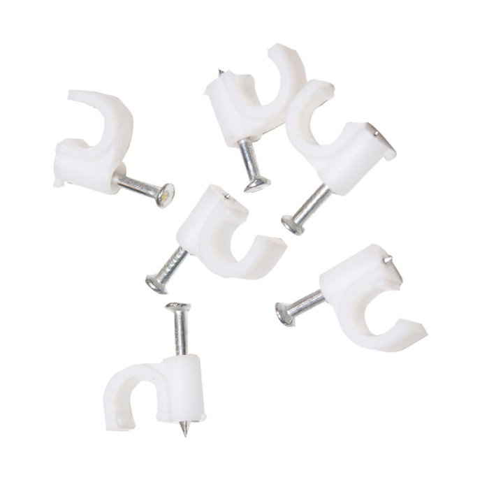 Hantums Sac de 100 agrafes pour câble ou tuyau rond 9mm Hantums Sac de 100 agrafes pour câble ou tuyau rond 9mm