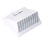 Edm Rejilla de ventilation avec hotte ABS ø 125 mm blanche 170x170 mm