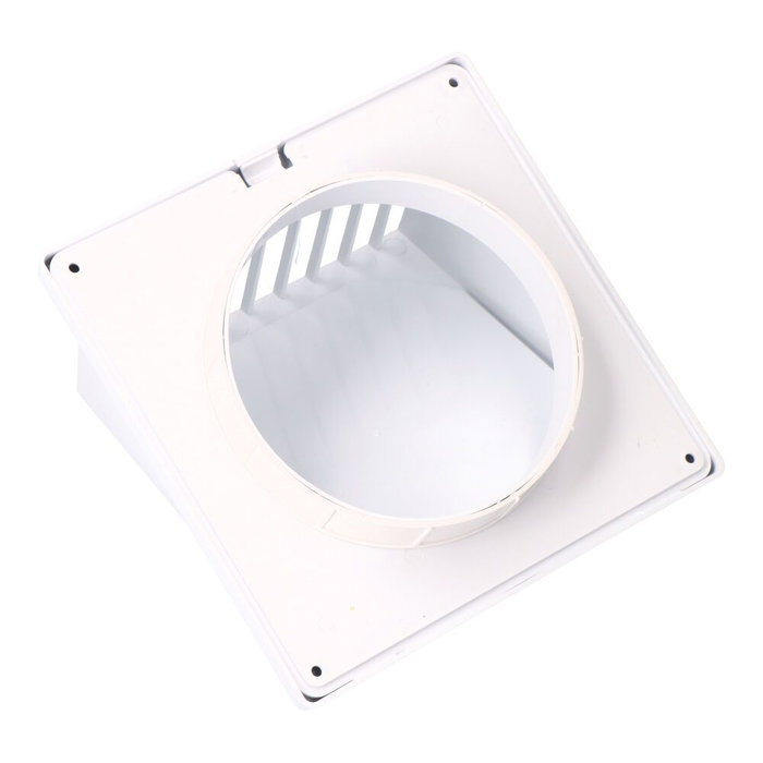 Edm Rejilla de ventilation avec hotte ABS ø 125 mm blanche 170x170 mm