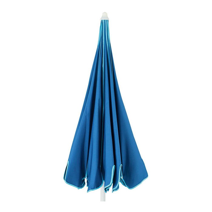 Outdoor Living By Decoris Parasol de Jardin Bleu avec Bord Vert d'Eau Ø195 x 215 cm UV400 Pliable