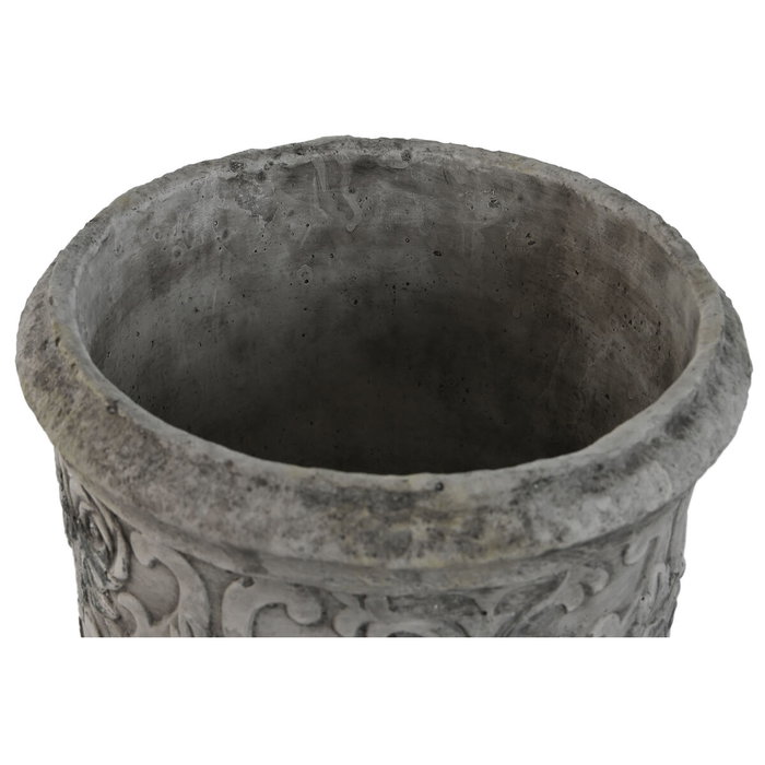 Cache-pot Home ESPRIT Blanc Gris Ciment 22 x 22 x 29 cm Cache-pot Home ESPRIT Blanc Gris Ciment 22 x 22 x 29 cm