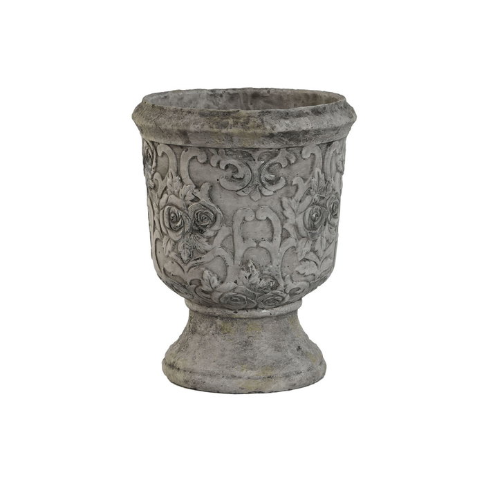 Cache-pot Home ESPRIT Blanc Gris Ciment 22 x 22 x 29 cm Cache-pot Home ESPRIT Blanc Gris Ciment 22 x 22 x 29 cm