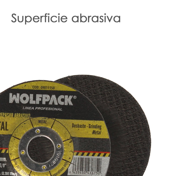 WOLFPACK LINEA PROFESIONAL Disco Repasar Abrasivo 115x6,4x22 mm