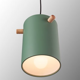Lampe À Suspension Dahlia en métal et bois