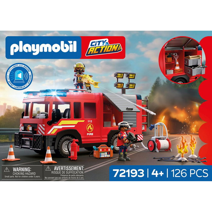 PLAYMOBIL Camion de sauvetage de pompiers 72193