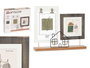 Giftdecor Porte-photos Double Pince 28x23,5x6 cm Bois MDF Marron Noir (Set de 6)