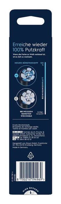 Oral-B Lot de 4 brosses à dents interchangeables iO, Noir
