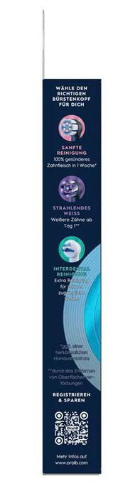 Oral-B Lot de 4 brosses à dents interchangeables iO, Noir