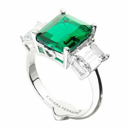 Chiara Ferragni Emerald Ring Silver+WH CZ+GN NANO S10
