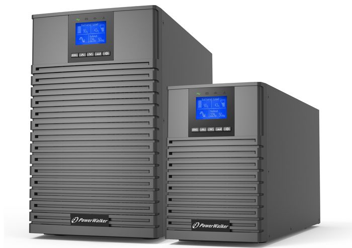 PowerWalker VFI UPS Online 3000VA / 3000W avec sorties 8x C13 et 1x C19, USB, RS-232, écran LCD, technologie double conversion et monitoring IoT