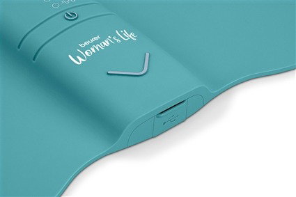 Beurer EM-55 Appareil de relaxation pour soulager les douleurs menstruelles avec chaleur et fonction TENS réglable - 15 niveaux d'intensité