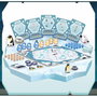 SD GAMES Zolywood - Jeu de société en espagnol avec plateau, pions pingouins et cartes événements pour 2 à 4 joueurs à partir de 10 ans