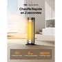 Dreo Solaris 628 - Chauffage d'appoint colonne 1500 W Hyperamic, chauffage éclair, technologie PTC, contrôle précis 5-35°C, sécurité Bouclier 360°, Noir