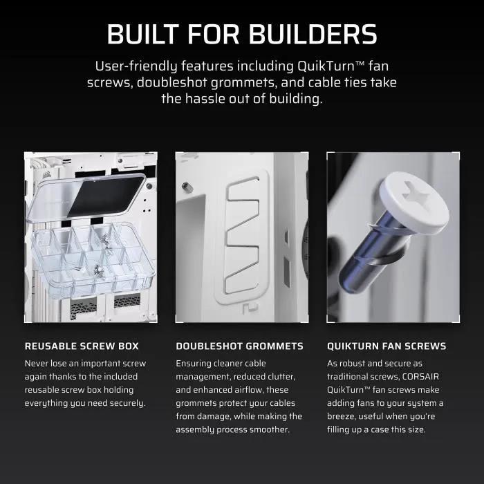 Corsair 5000T Boîtier PC ATX Mid-Tower Blanc, Compatible ASUS BTF/MSI Project Zero/Gigabyte Project Stealth, Design Audacieux et Ventilation Amovible