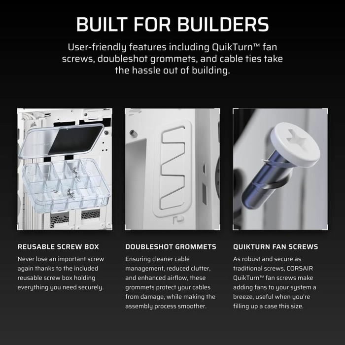Corsair 5000T Boîtier Gaming Mid Tower Blanc avec Verre Trempé
