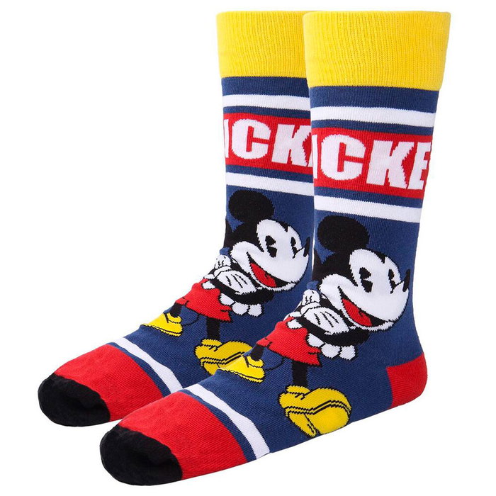 CERDÁ Set de 3 Paires de Chaussettes Mickey Disney en Coton - Taille 40-46 - Composition 86% Coton 12% Polyamide 2% Élasthanne