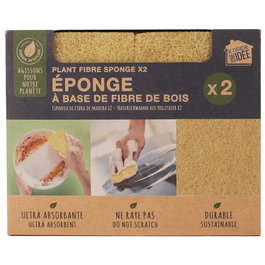 Je cherche une Idee Jeu de 2 éponges en fibre de bois