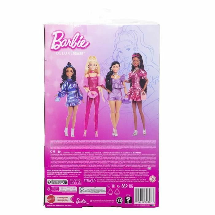 Barbie Poupée Deluxe Style Robe Coupe Boule Corail Métallisé Barbie Poupée Deluxe Style Robe Coupe Boule Corail Métallisé