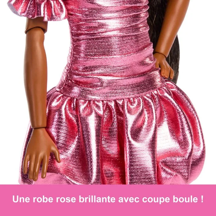 Barbie Poupée Deluxe Style JFP41 Robe Coupe Boule Corail Métallisé Barbie Poupée Deluxe Style JFP41 Robe Coupe Boule Corail Métallisé