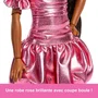 Barbie Poupée Deluxe Style JFP41 Robe Coupe Boule Corail Métallisé