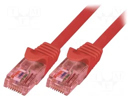 LOGILINK Câble Ethernet Cat 6 U/UTP rouge 5m RJ45