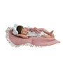 Muñecas Arias Reborn Arias 38 cm Alba Rosa avec couverture et doudou corps vinyl poupée fille