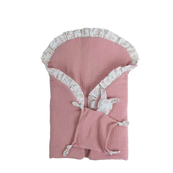 Muñecas Arias Reborn Arias 38 cm Alba Rosa avec couverture et doudou corps vinyl poupée fille