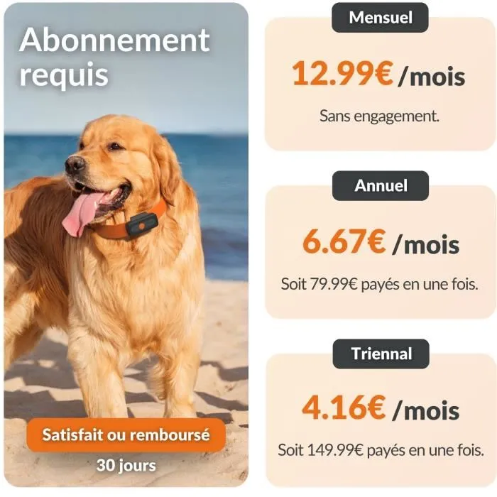 Weenect XS - Traceur GPS pour chien, Collier de suivi localisation temps réel sans abonnement, Modèle 2023 Noir Weenect XS - Traceur GPS pour chien, Collier de suivi localisation temps réel sans abonnement, Modèle 2023 Noir