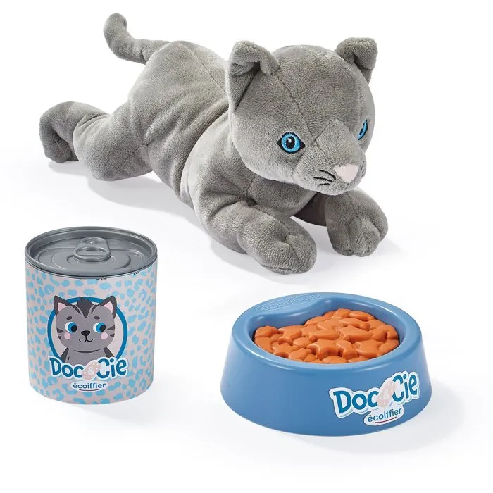 Ecoiffier Panier Chat Médical 272 - Peluche Jouet d'éveil - 9 Pièces - Dès 18 mois - Origine France