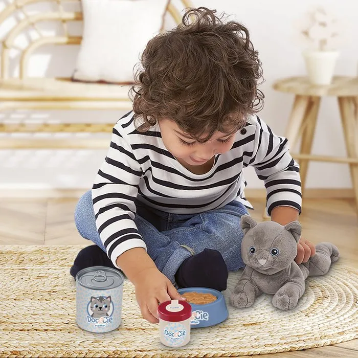 Ecoiffier Panier Chat Médical 272 - Peluche Jouet d'éveil - 9 Pièces - Dès 18 mois - Origine France