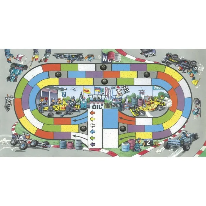 HABA Monza - Jeu de société de course sur plateau - Jeu familial 5 ans et plus - Réf. 302204 HABA Monza - Jeu de société de course sur plateau - Jeu familial 5 ans et plus - Réf. 302204