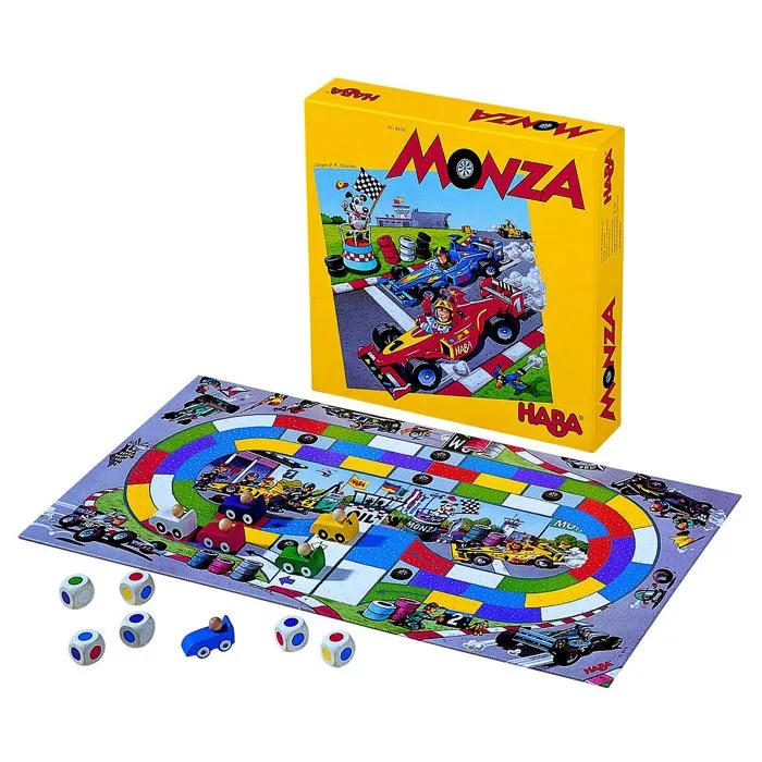 HABA Monza - Jeu de société de course sur plateau - Jeu familial 5 ans et plus - Réf. 302204 HABA Monza - Jeu de société de course sur plateau - Jeu familial 5 ans et plus - Réf. 302204