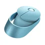 Rapoo Ramelo Air 1 - Souris sans fil silencieuse Bluetooth et 2.4 GHz multimode bleue rechargeable, 1600 DPI, pour espace de travail coloré