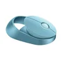 Rapoo Ramelo Air 1 - Souris sans fil silencieuse Bluetooth et 2.4 GHz multimode bleue rechargeable, 1600 DPI, pour espace de travail coloré