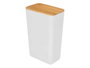 KINVARA Lot de 8 bocaux rectangulaires hauts blanc 1,75L