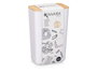 KINVARA Lot de 8 bocaux rectangulaires hauts blanc 1,75L