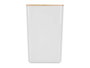 KINVARA Lot de 8 bocaux rectangulaires hauts blanc 1,75L