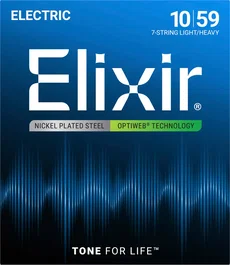 ELIXIR Jeu de cordes électrique Optiweb 7St LH 10-59