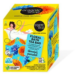 ORGANIC SHOP Sachets de thé de bain Blooming Flowers, 3 unités de 50g
