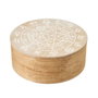 BigBuy Home Set de basket Blanc Naturel Bois MDF 26 x 26 x 10 cm