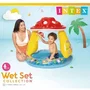 Intex Pataugeoire gonflable pour enfants modèle 57114NP en forme de champignon 102x89 cm avec parasol et jouet - 45 litres