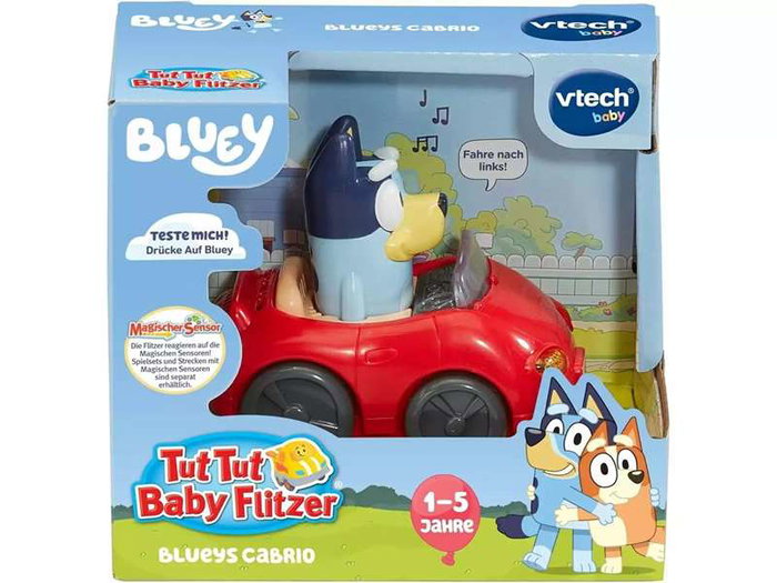VTech Tut Tut Bólidos Bluey - Voix originales des personnages, lumières, musique et sons - Véhicule à pousser interactif - Modèle assorti VTech Tut Tut Bólidos Bluey - Voix originales des personnages, lumières, musique et sons - Véhicule à pousser interactif - Modèle assorti