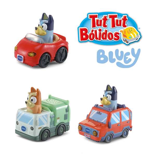 VTech Tut Tut Bólidos Bluey - Voix originales des personnages, lumières, musique et sons - Véhicule à pousser interactif - Modèle assorti VTech Tut Tut Bólidos Bluey - Voix originales des personnages, lumières, musique et sons - Véhicule à pousser interactif - Modèle assorti