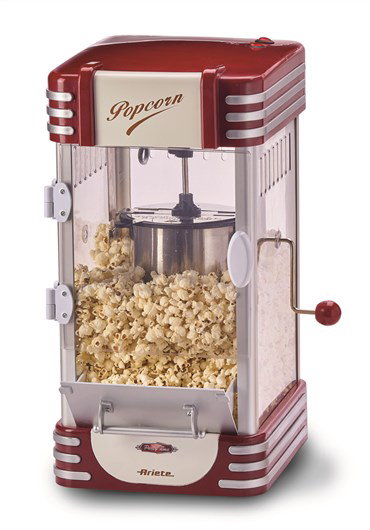 Ariete 2953 Machine à Popcorn XL - Machine à popcorn exclusive et grande capacité, facile à utiliser et à nettoyer
