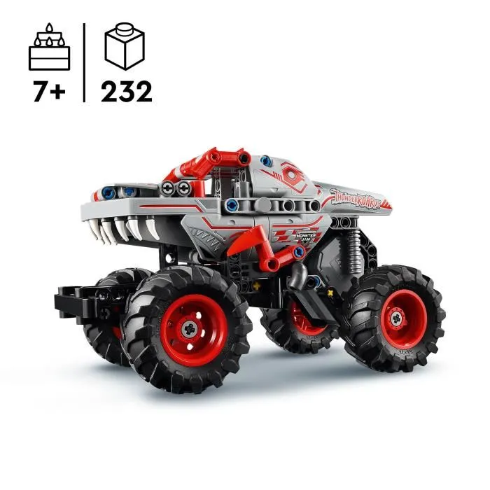 Lego Technic Monster Jam ThunderROARus 42200 Camion dinosaure à rétrofriction - Jeu de construction 232 pièces dès 7 ans