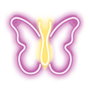 Neolia Lampe Néon LED Forever Papillon Rose avec USB, interrupteur, câble 2m, 22.5cm
